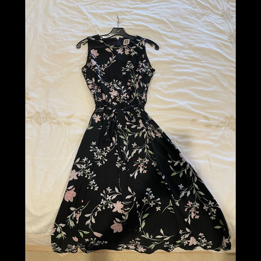 Anne Klein floral dress with belt